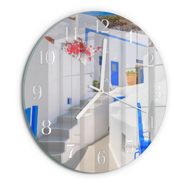 Round wall clock Santorini