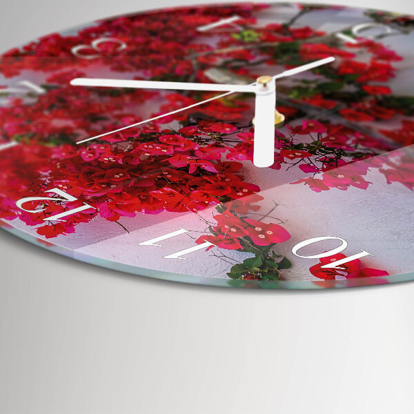 Round wall clock Flowers