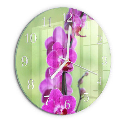 Round wall clock Orchid