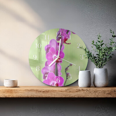 Round wall clock Orchid