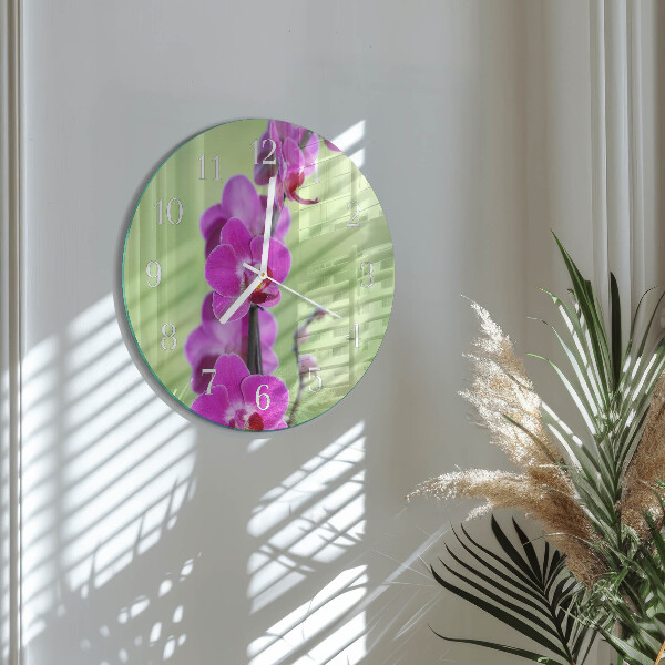 Round wall clock Orchid