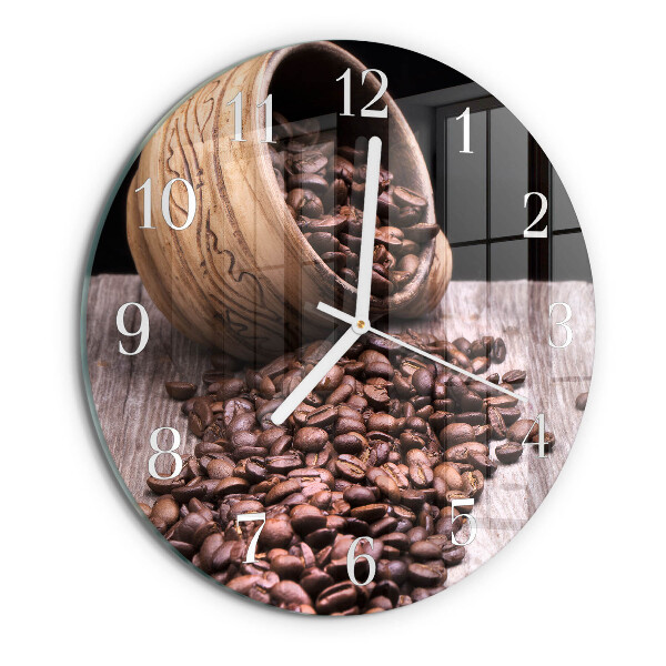 Round wall clock Coffee Beans