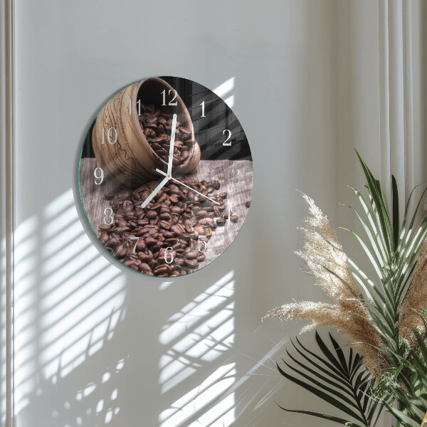 Round wall clock Coffee Beans