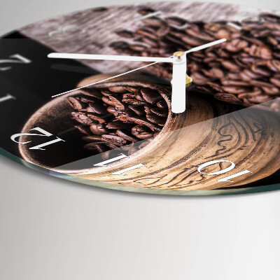 Round wall clock Coffee Beans