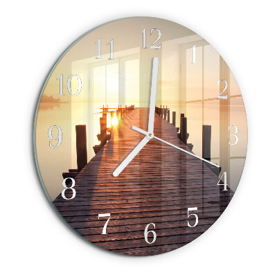 Round wall clock Bridge Over the Lake