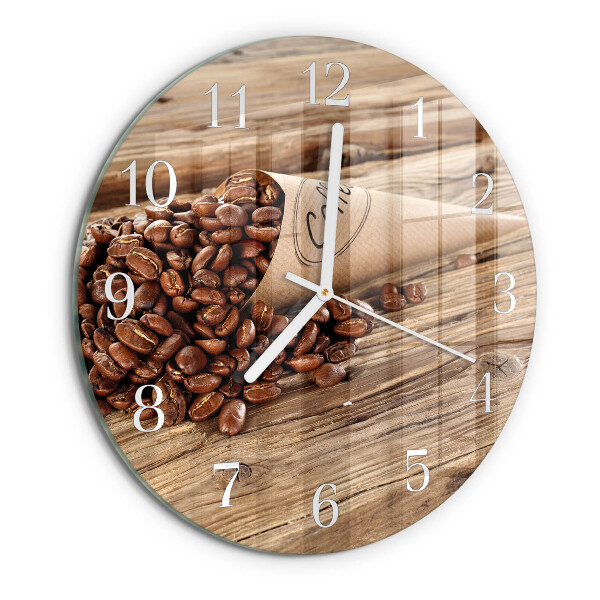 Round wall clock Coffee Beans