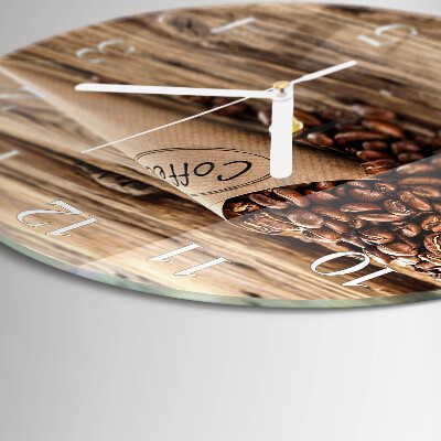 Round wall clock Coffee Beans