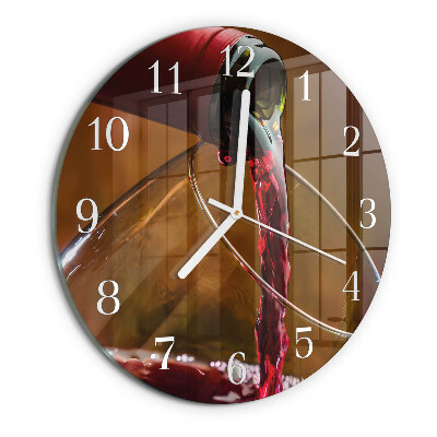 Round wall clock Wine