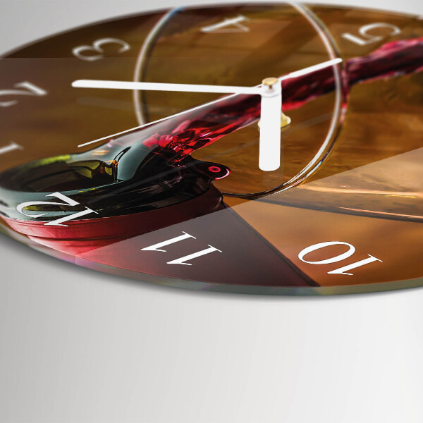 Round wall clock Wine
