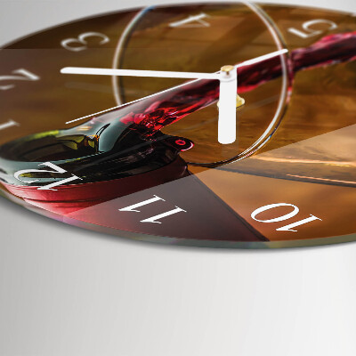 Round wall clock Wine