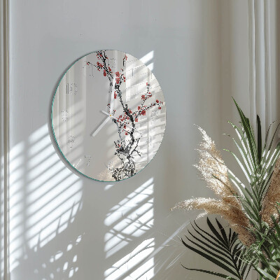 Round wall clock Flowers