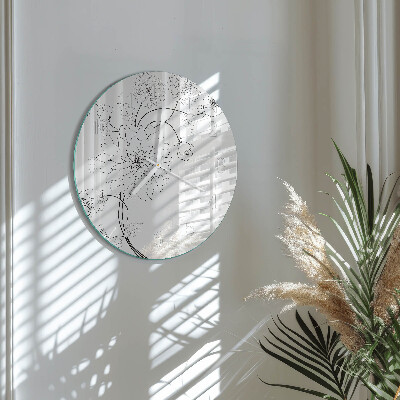 Round wall clock Flowers