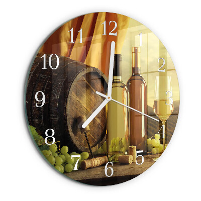 Round wall clock Wine Barrel