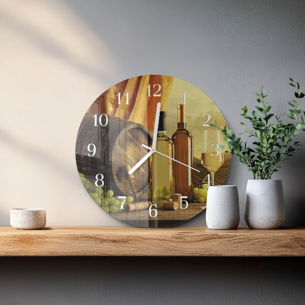 Round wall clock Wine Barrel