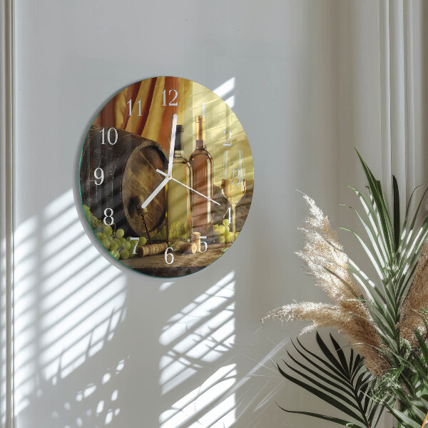 Round wall clock Wine Barrel