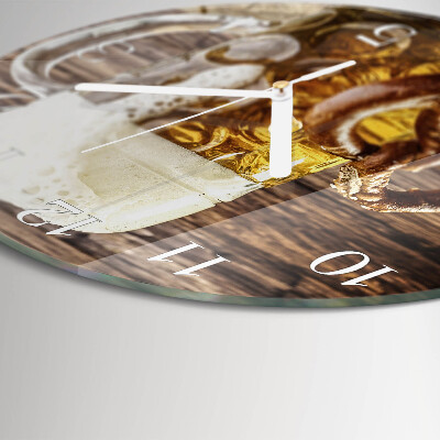 Round wall clock Beer Pretzel