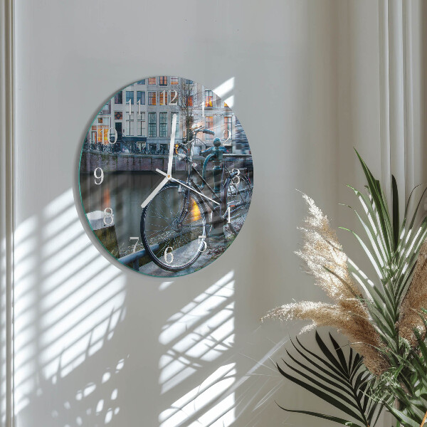 Round wall clock Bicycle