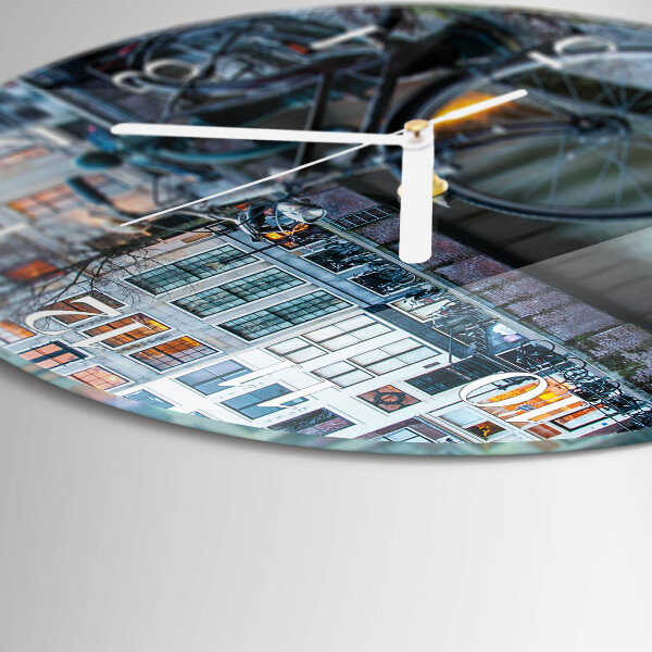Round wall clock Bicycle