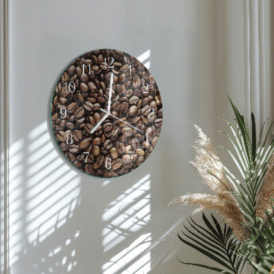 Round wall clock Coffee Beans