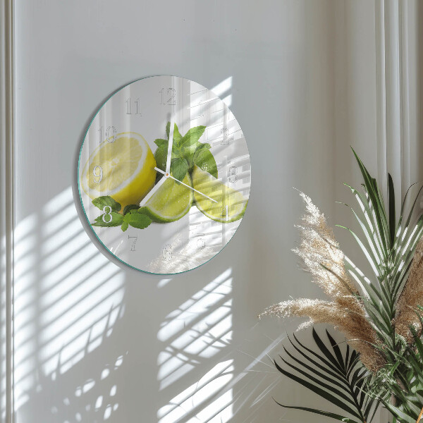 Round wall clock Lemon Mint