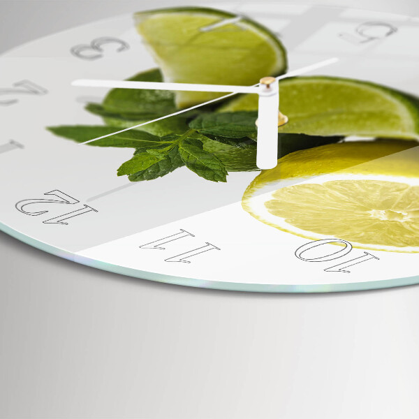 Round wall clock Lemon Mint