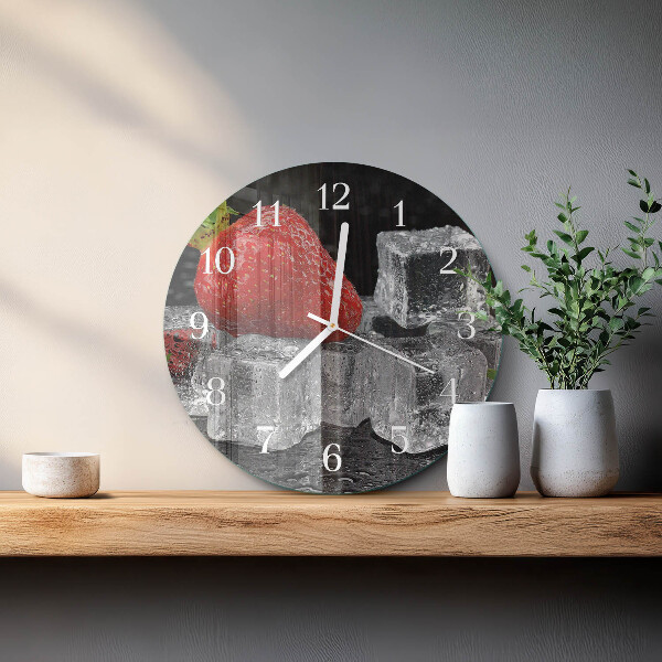 Round wall clock Strawberry Ice Cream