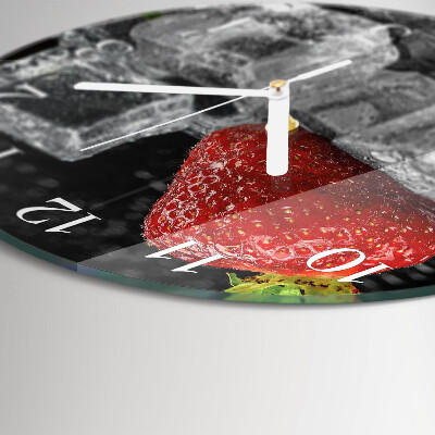 Round wall clock Strawberry Ice Cream