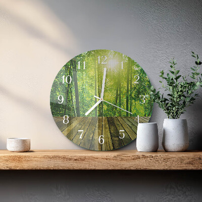 Round wall clock Bamboo
