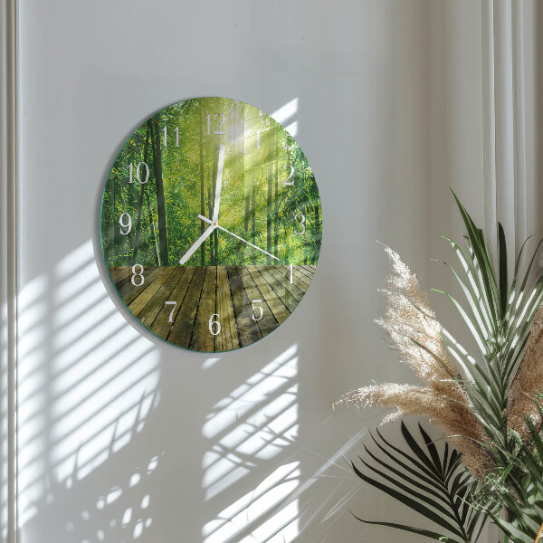 Round wall clock Bamboo