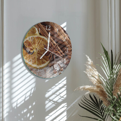 Round wall clock Cinnamon Anise