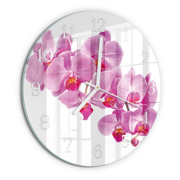 Round wall clock Orchid
