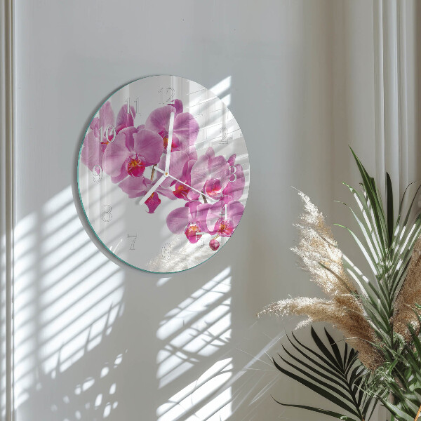Round wall clock Orchid