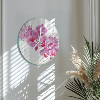 Round wall clock Orchid