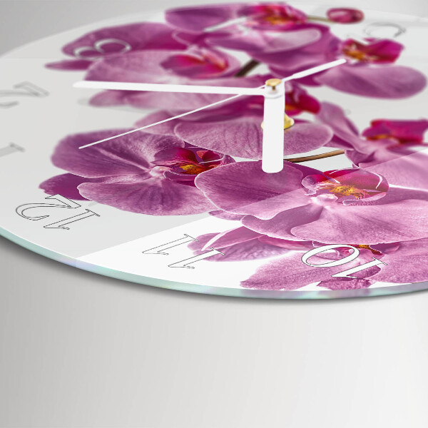 Round wall clock Orchid