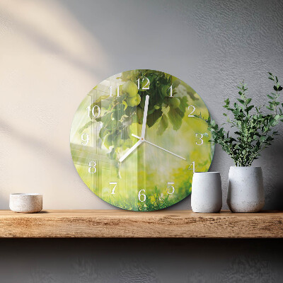 Round wall clock Apple Tree