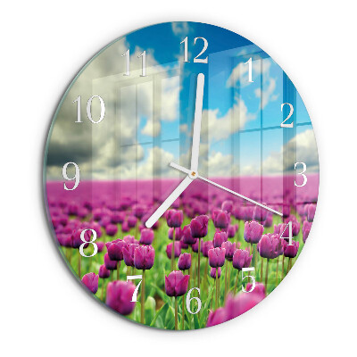 Round wall clock Tulips