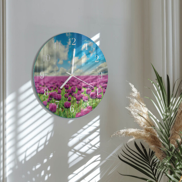 Round wall clock Tulips