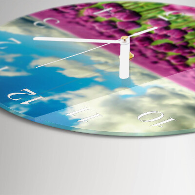 Round wall clock Tulips