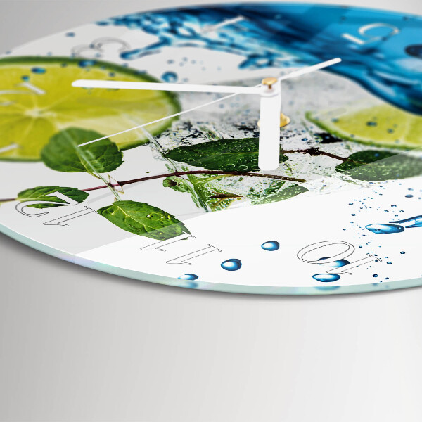 Round wall clock Lime and Mint