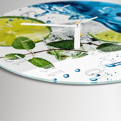 Round wall clock Lime and Mint