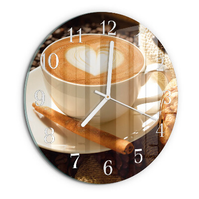 Round wall clock Coffee Heart