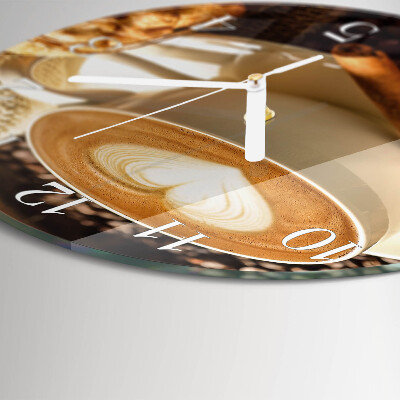 Round wall clock Coffee Heart