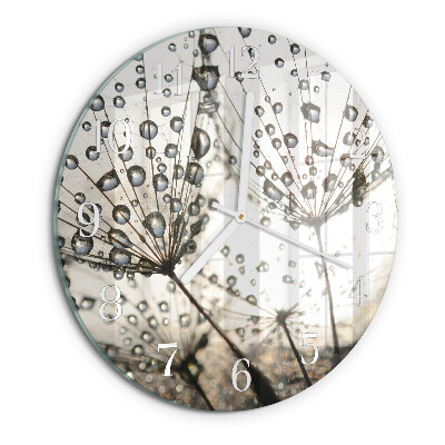 Round wall clock Dew Drops
