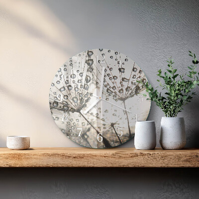 Round wall clock Dew Drops