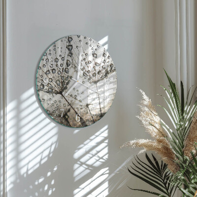 Round wall clock Dew Drops