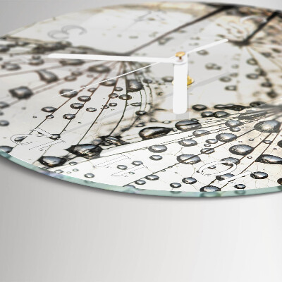 Round wall clock Dew Drops