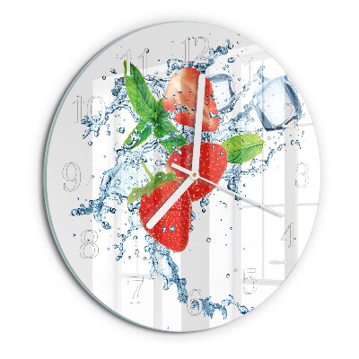 Round wall clock Strawberries