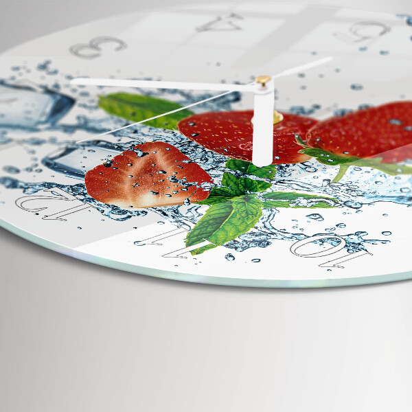 Round wall clock Strawberries