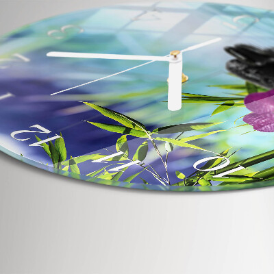 Round wall clock Spa Orchid
