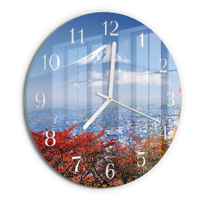 Round wall clock Mountain